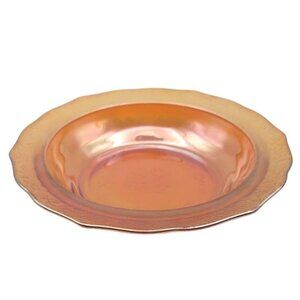 Vintage Federal Glass Iridescent Marigold Normandie Bouquet Lattice Cereal Bowl